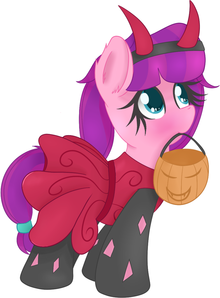 Zlight, Clothes, Costume, Devil Horns, Female, Filly, - Cartoon Clipart (1024x1024), Png Download