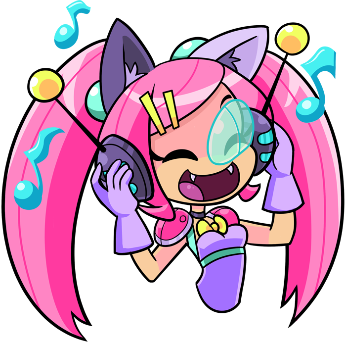 Cat Girl Without Salad Mp3 - Catgirl Without Salad Kebako Clipart (698x691), Png Download