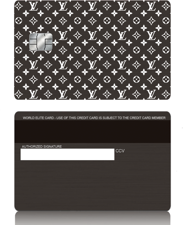 Louis Vuitton Inspired Black Metal Credit Debit Card - Magic Kingdom Clipart (780x960), Png Download