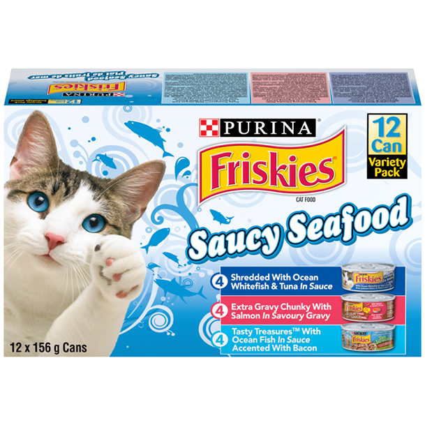 Friskies Wet Cat Tasty Saucy Seafood Variety Pack - Friskies Clipart (800x1000), Png Download