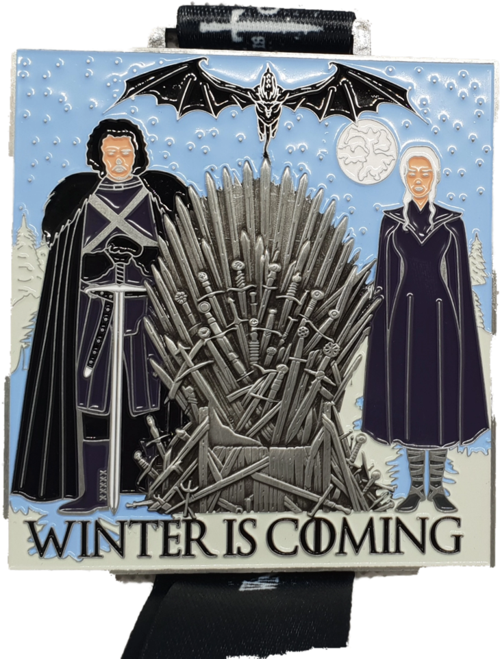 Winter Is Coming Virtual Race, Certificate & Medal - Game Of Thrones Virtual Medal Clipart (1024x993), Png Download