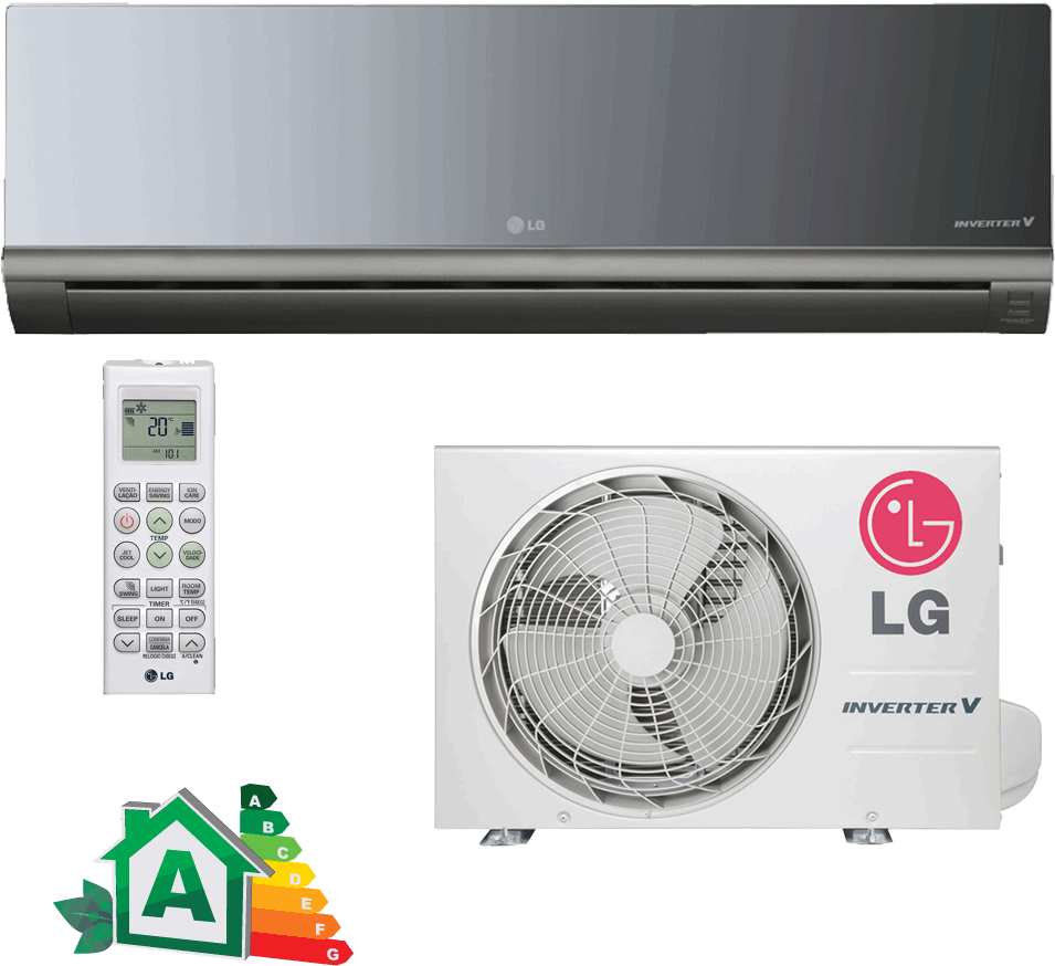 Ar Condicionado Split Lg Png - Ar Condicionado Inverter 12000 Btus Clipart (1000x1000), Png Download