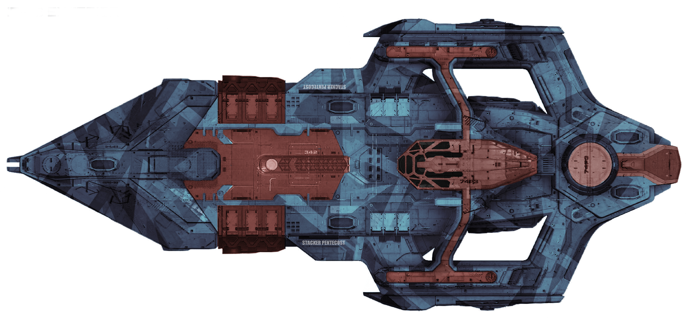 Creativeidris Respray Splinter - Star Citizen Idris Floor Plan Clipart (2344x1125), Png Download