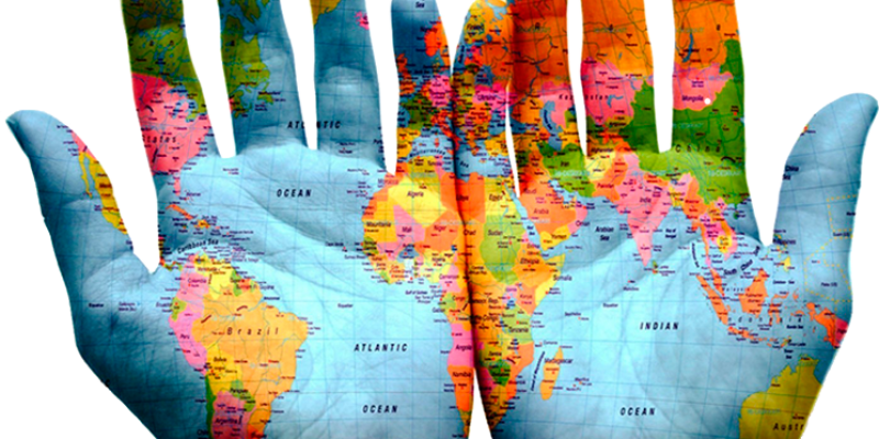Mission Picture1 Hands - World Map Facebook Cover Clipart (800x400), Png Download