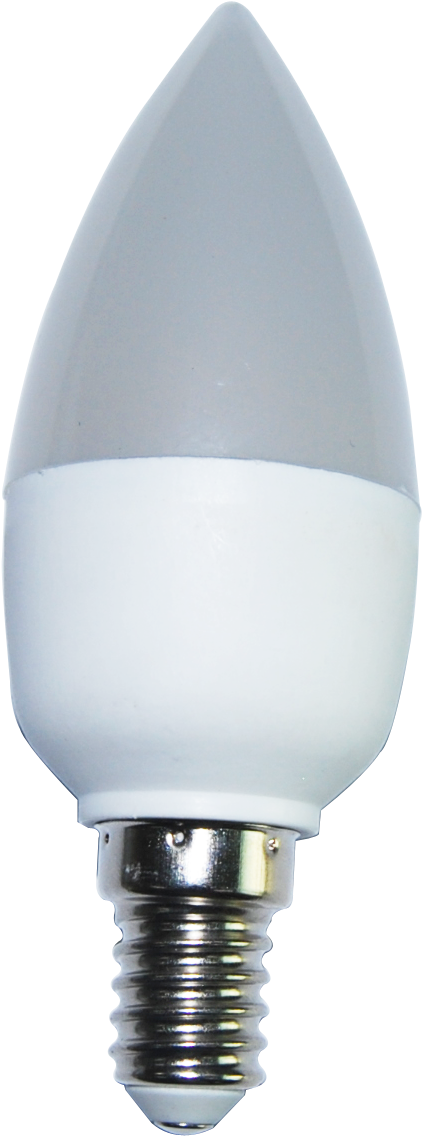 Lac Led E14 4w Smooth Housing Candle Light - Compact Fluorescent Lamp Clipart (579x1257), Png Download