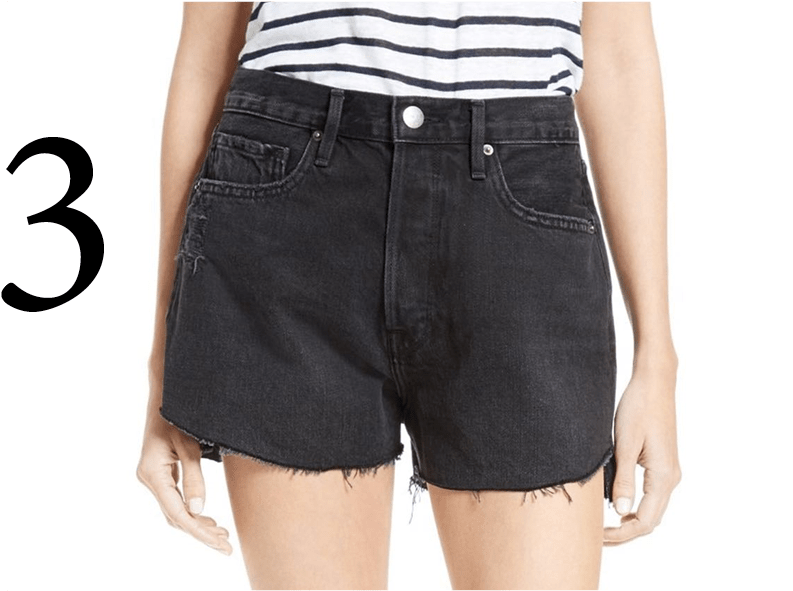 Raw Edge Denim Shorts - Pocket Clipart (1200x600), Png Download