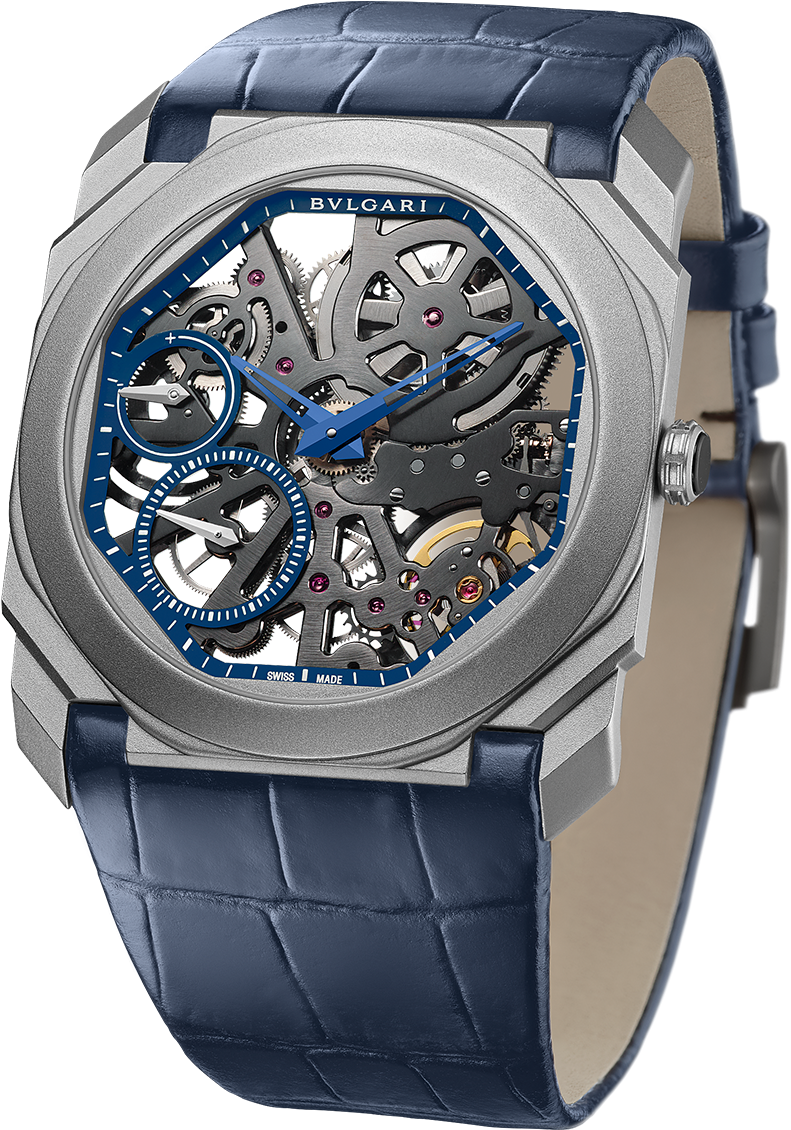 Octo Finissimo Skeleton Limited Edition Watch With - Bulgari Octo Finissimo Skeleton Titanium Clipart (1800x1405), Png Download