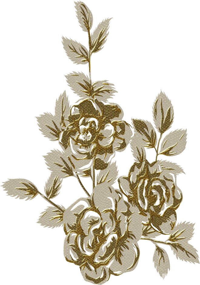 "прекрасные Золотые Цветы Fine Gold Flowers " Allday - Pedicel Clipart (670x949), Png Download