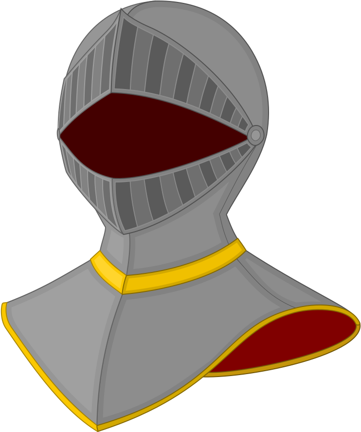 Helm Hinged Visor - Illustration Clipart (744x1052), Png Download