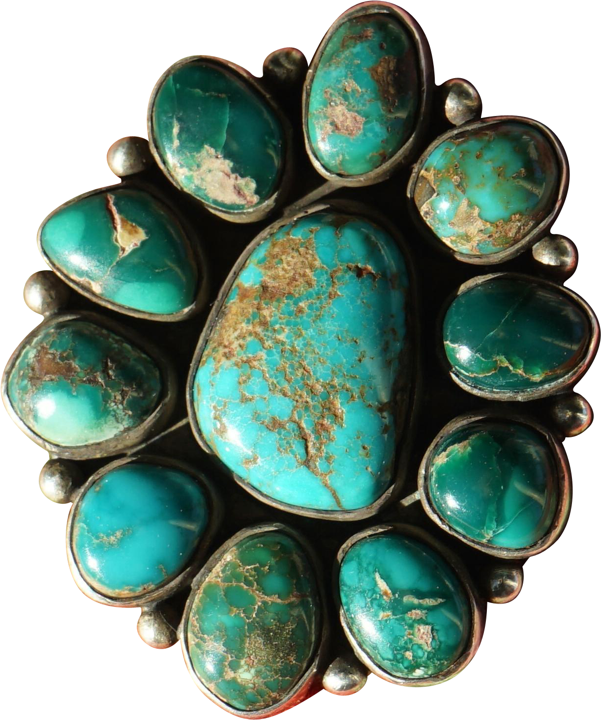 Antique Indian Jewelry Turquoise Vintage Pin Pendant - Jade Clipart (1222x1465), Png Download