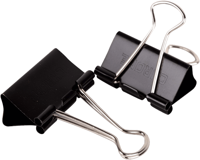 Chrome Binder Clip 32mm - Keychain - Png Download (761x606), Png Download