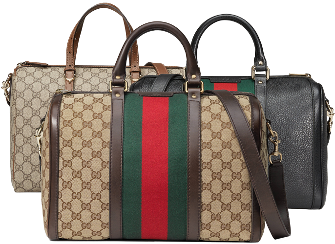 Hottest Brands <br> Coolest Prices - Gucci Vintage Web Original Gg Boston Bag Clipart (686x501), Png Download