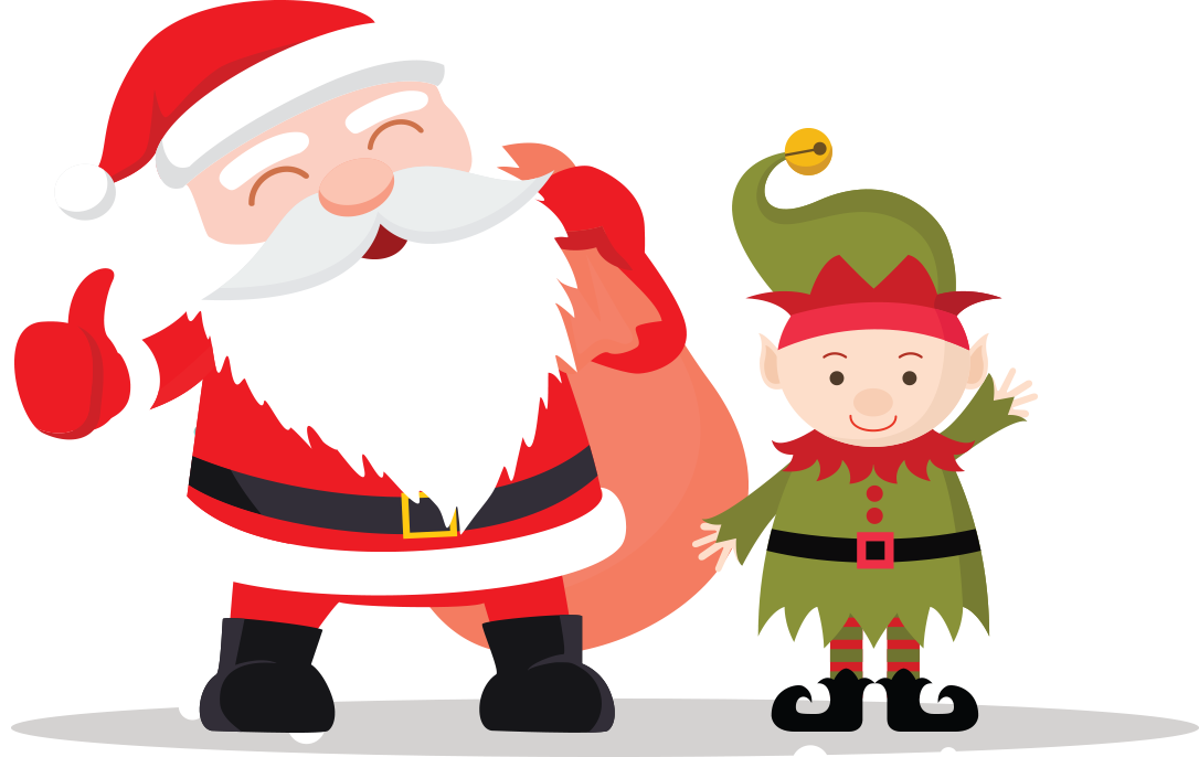 Noel E Noelito - Vector Santa Png Clipart (1086x686), Png Download