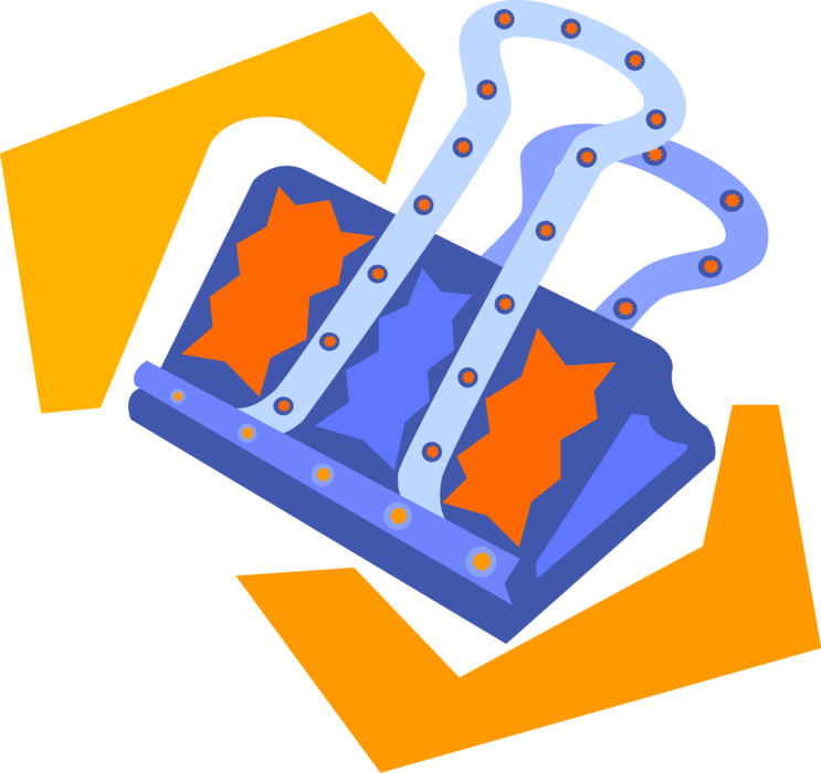 Vector Illustration Of Strong Metal Bulldog Binder Clipart (743x700), Png Download