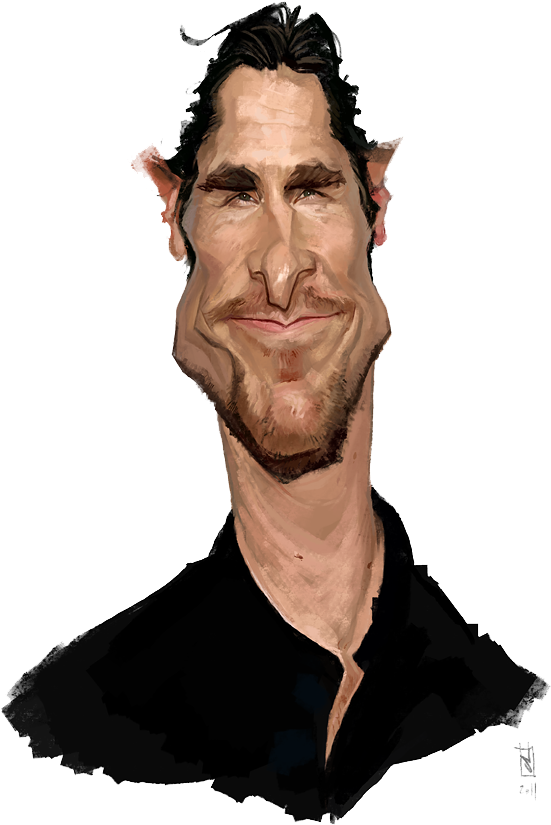 Download Christian Bale Png Image For Designing Use - Caricatures Of Alberto Russo Clipart (616x850), Png Download