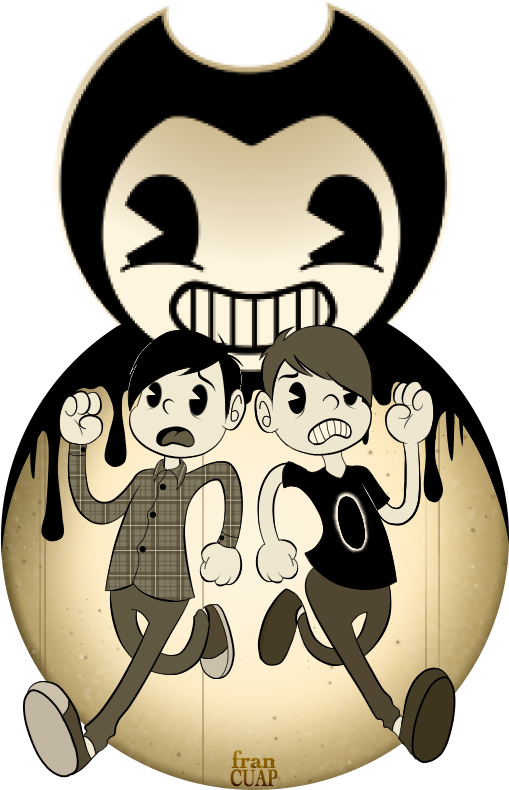 Bendy And The Ink - Bendy And The Ink Machine Bendy Cardboard Cutout Clipart (700x800), Png Download