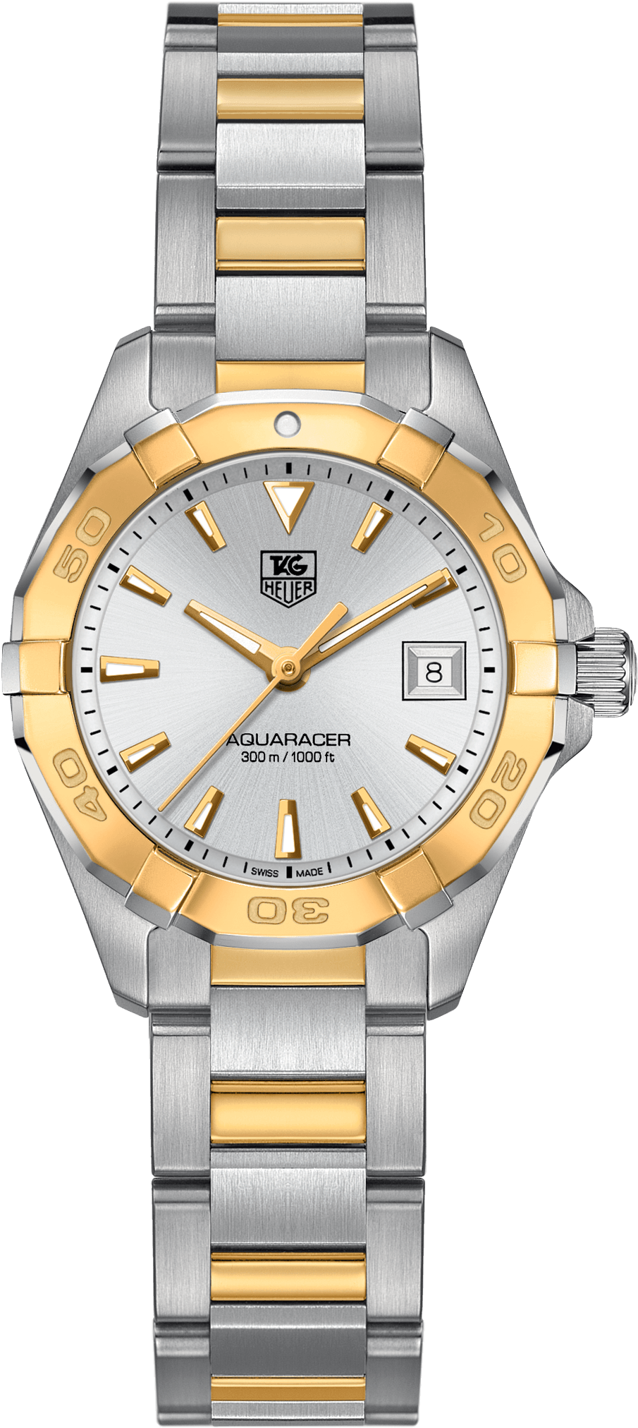 Tag Heuer Aquaracer 27 Mm Way1455bd0922 Watch - Tag Heuer Womens Watch Clipart (2000x2363), Png Download
