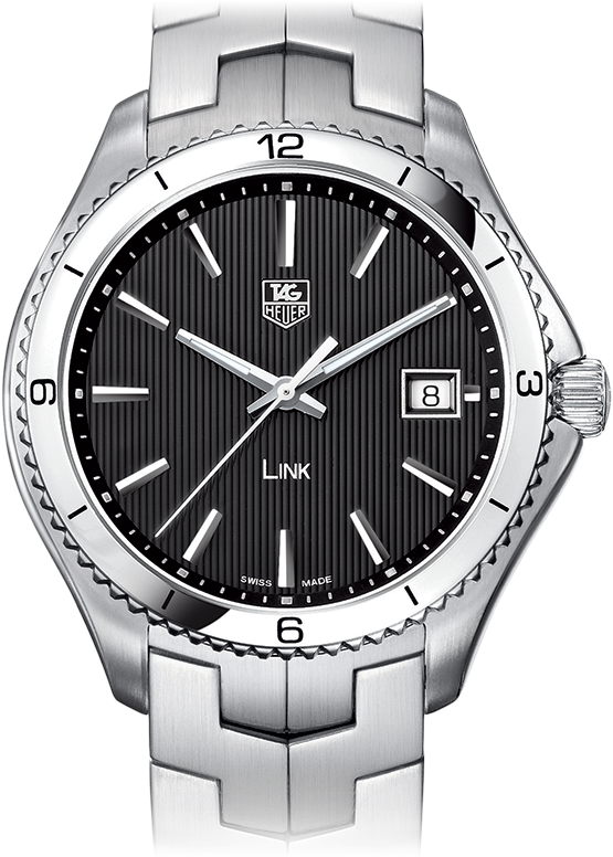 40mm Tag Heuer Link Black Dial Copy Watches Clipart (775x775), Png Download