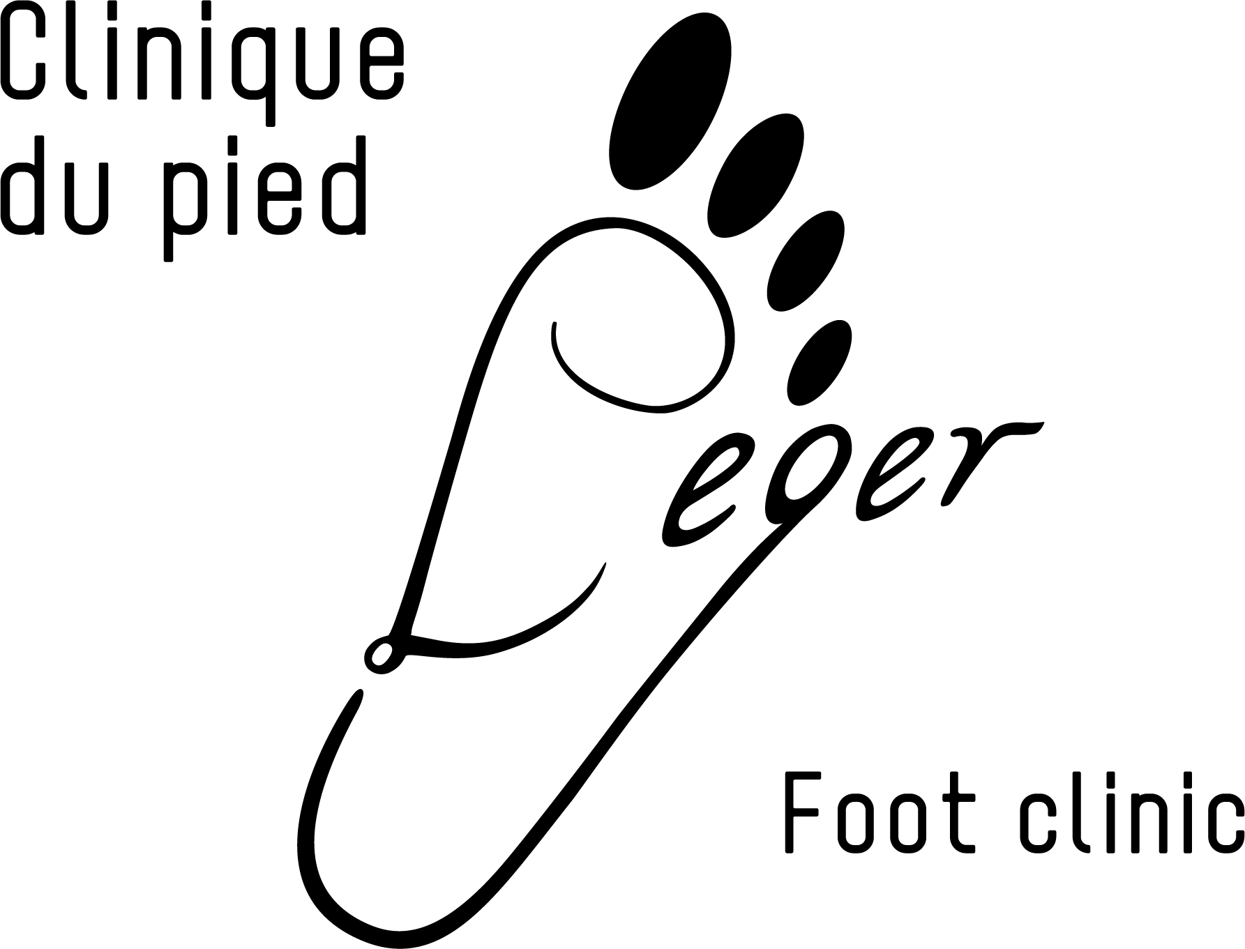 Clinique Du Pied Leger - Line Art Clipart (1785x1361), Png Download