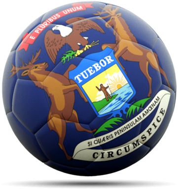 State Of Michigan Flag Clipart (640x480), Png Download