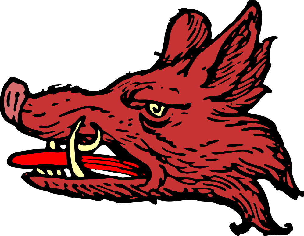 A Boar's Head Proper [colorized From Old Woodcut] - Heraldic Boar Head Clipart (1000x800), Png Download