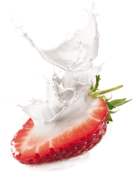 Strawberry Flavored Milk - Strawberries Milk Png Clipart (600x750), Png Download