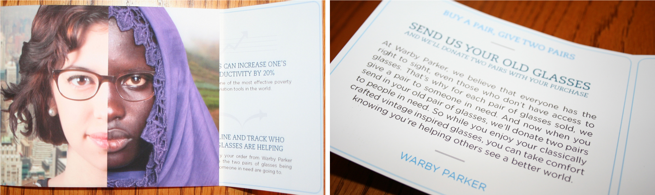 1) Warby Parker - Brochure Clipart (2647x825), Png Download