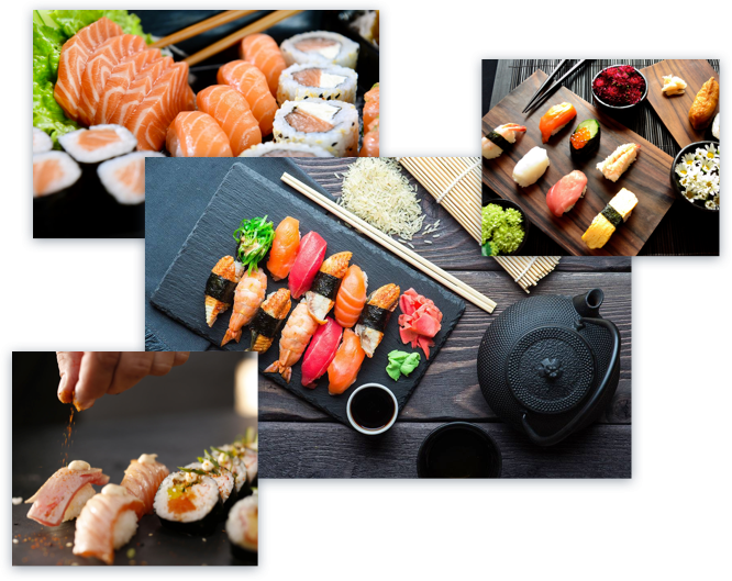 Sushi Delivery Transparent Background - Sushi Meshuga Clipart (666x529), Png Download