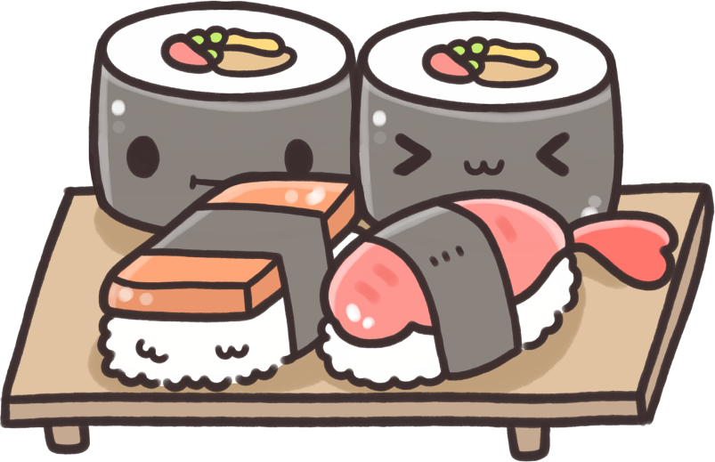 Cool Website Goodies Sushi Cartoon, Cute Cartoon Food, - Kawaii Cartoon Sushi Clipart (803x519), Png Download