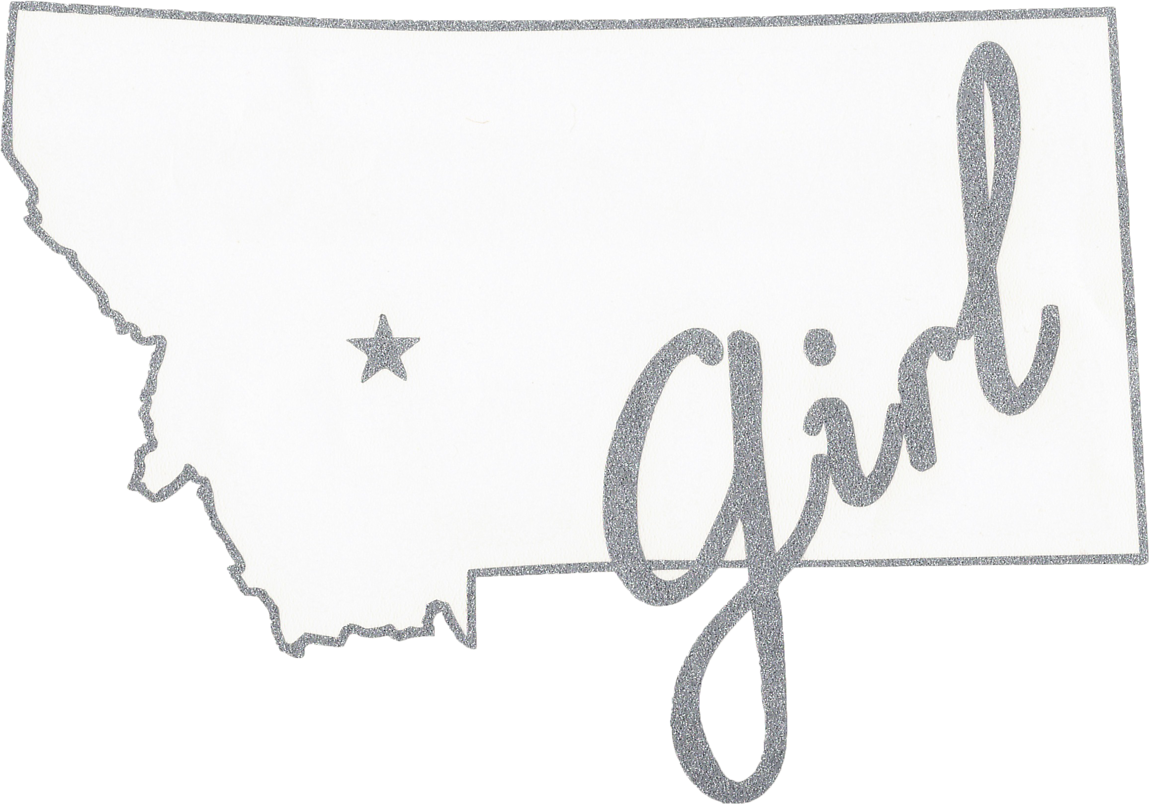 Car Decal, Montana Girl - Drawing Clipart (2324x1626), Png Download