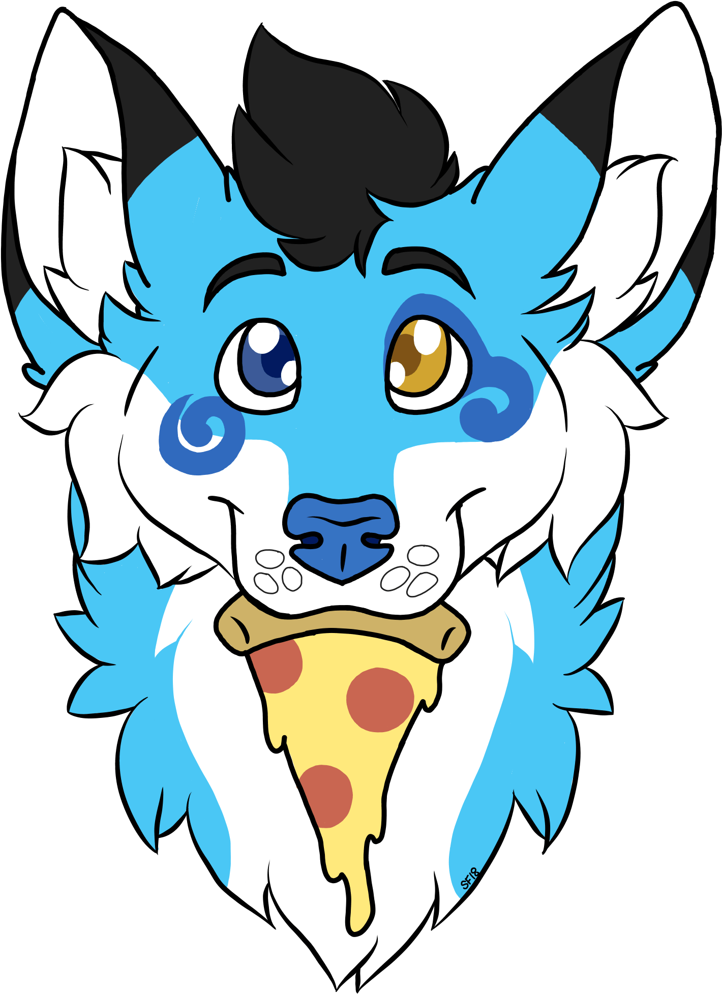 Pizza - Cartoon Clipart (2000x2000), Png Download