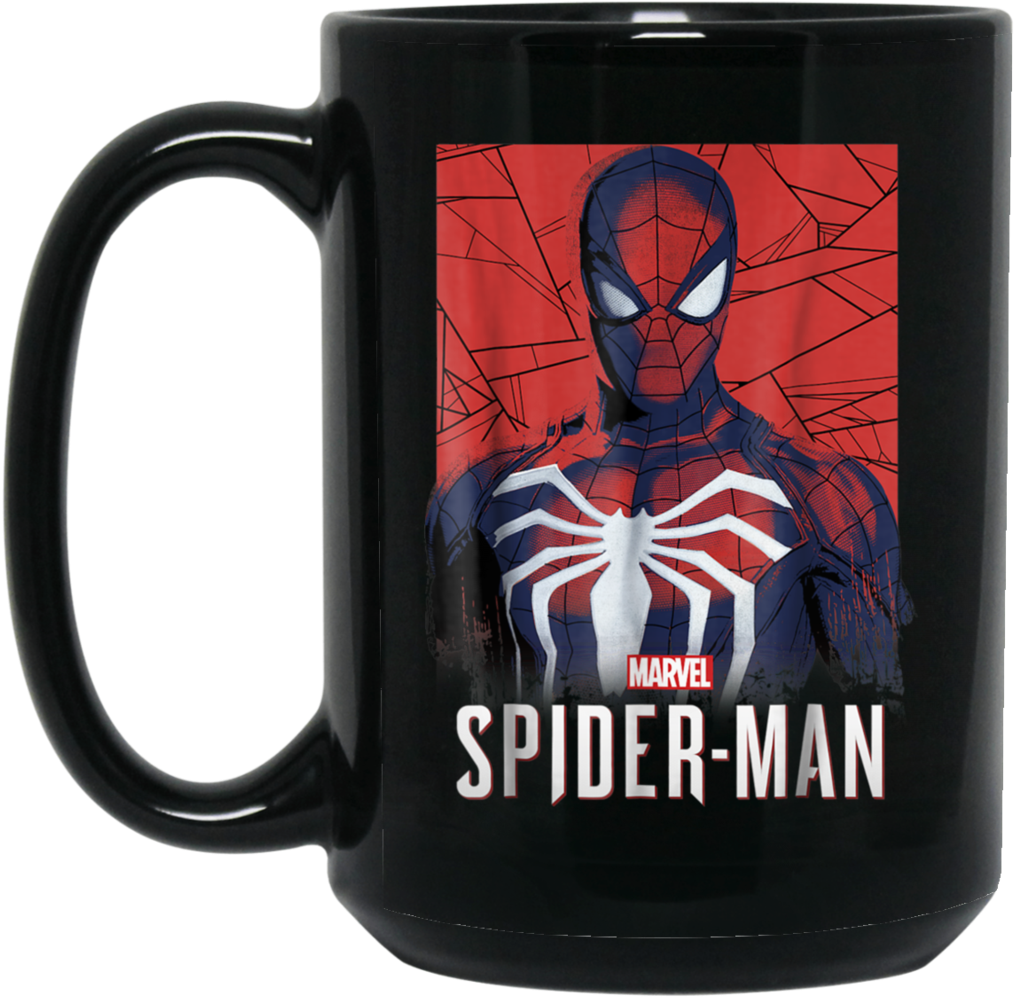 Marvel's Spider-man Game Logo Portrait Graphic Black - Mug Clipart (1015x997), Png Download
