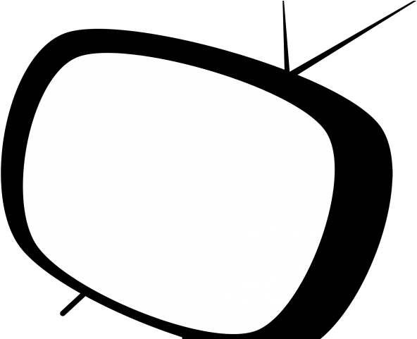 Screen Clipart Plasma Tv - Black And White Animation Tv - Png Download (640x480), Png Download