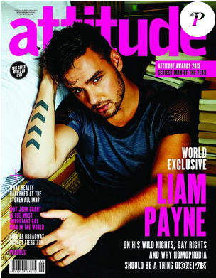 Liam Payne En Couverture Du Magazine Attitude En Kiosques - Liam Payne Attitude Magazine Clipart (950x390), Png Download