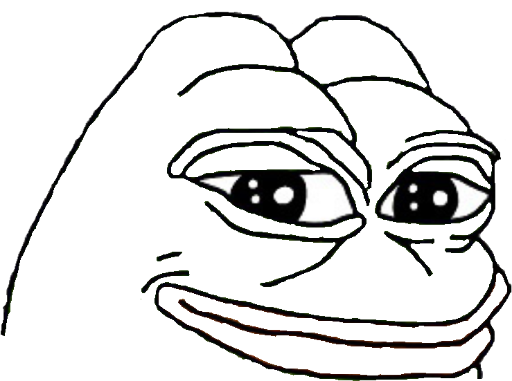 Post - Pepe The Frog Black And White Clipart (1024x848), Png Download