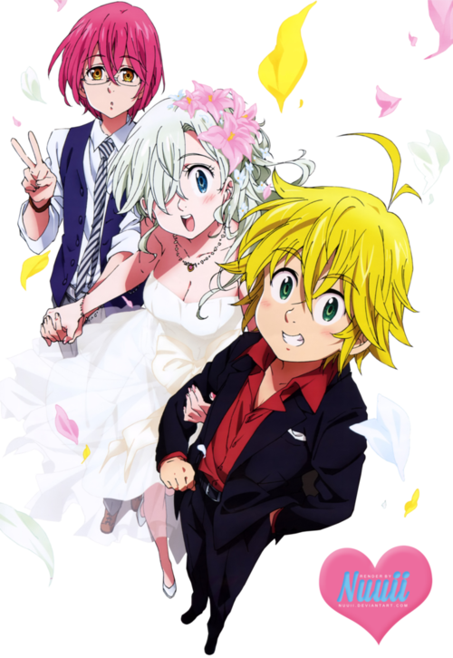 Nanatsu No Taizai, Anime, And Meliodas Image - Семь Смертных Грехов Элизабет И Мелиодас Clipart (500x726), Png Download