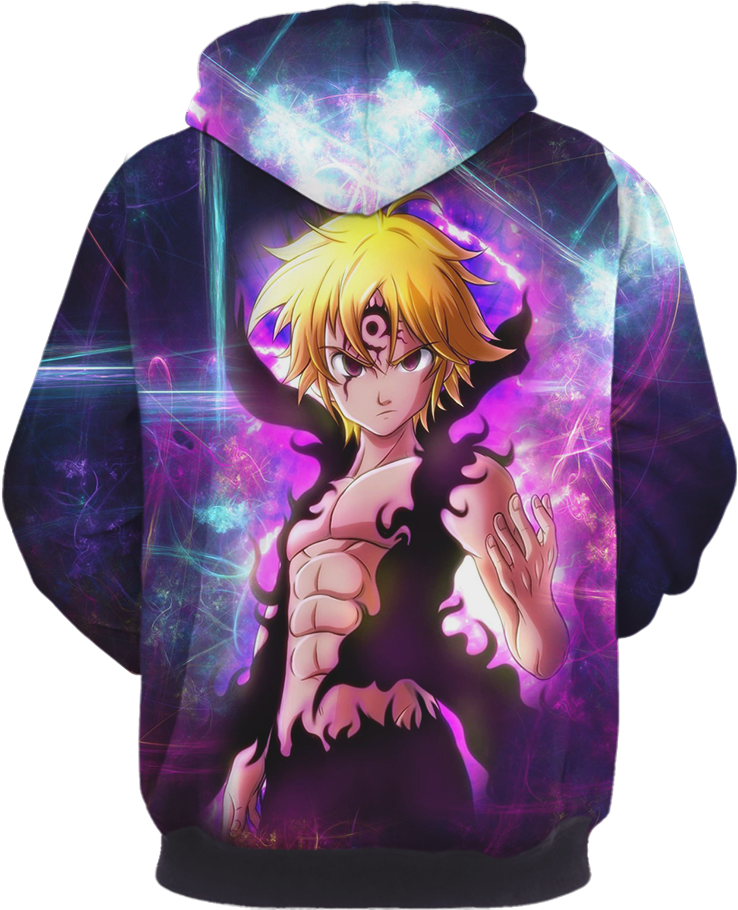 The Seven Deadly Sins Meliodas Assault Mode 3d Hoodie - Hoodie Clipart (1024x1024), Png Download