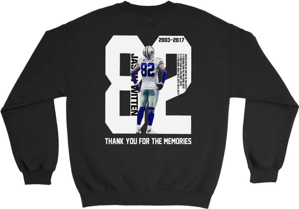 Jason Witten Thank You For The Memories Shirt - Jason Witten Thank You For The Memories Png Clipart (1013x707), Png Download