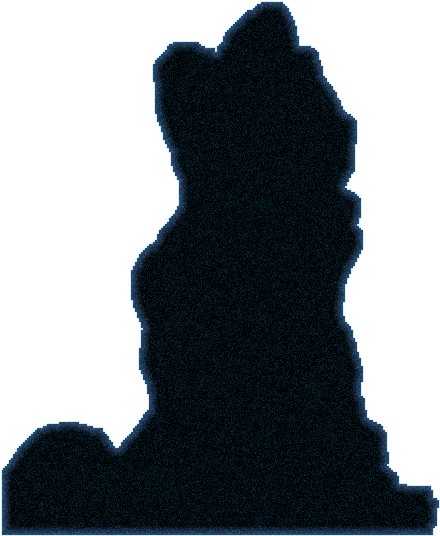 Stalagmites - Silhouette Clipart (480x640), Png Download