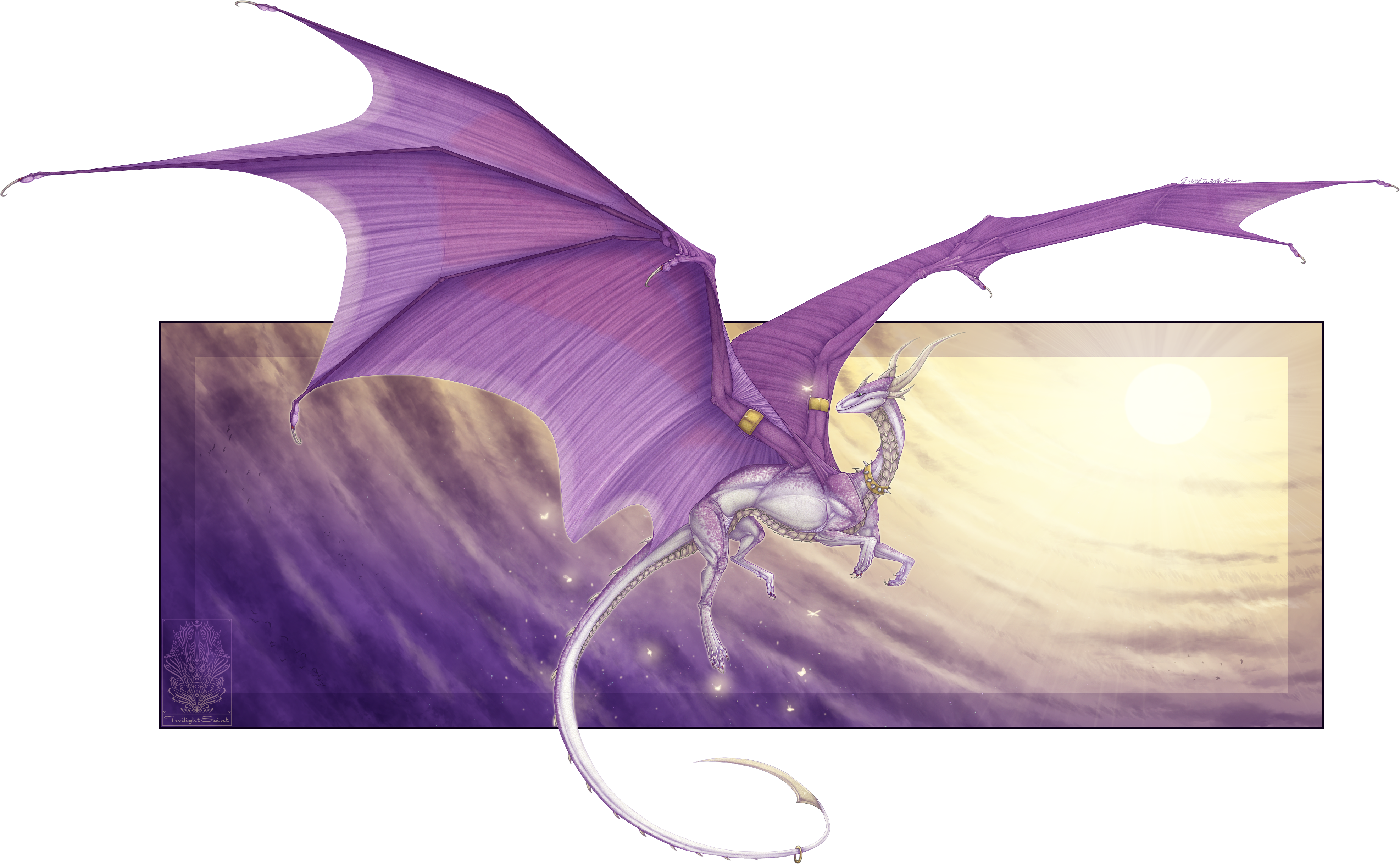 What's Above The Clouds - Dragon Clipart (3948x2436), Png Download