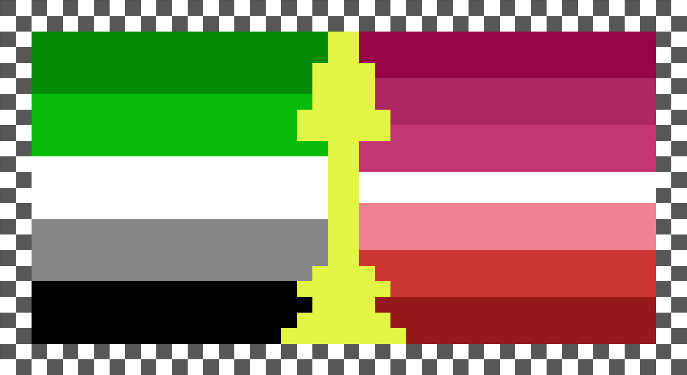 View large size Aro Lesbian Pixel Pride Flag - International Men's ...