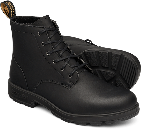 Black Premium Waterproof Leather Lace-up Boots, Men's Clipart (700x525), Png Download
