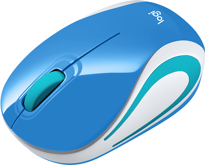 Wireless Ultra Portable M187 - Logitech M187 Blue Clipart (800x687), Png Download