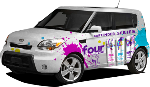Four Loko Bartender Flavors* - Kia Soul 2011 Clipart (1052x324), Png Download