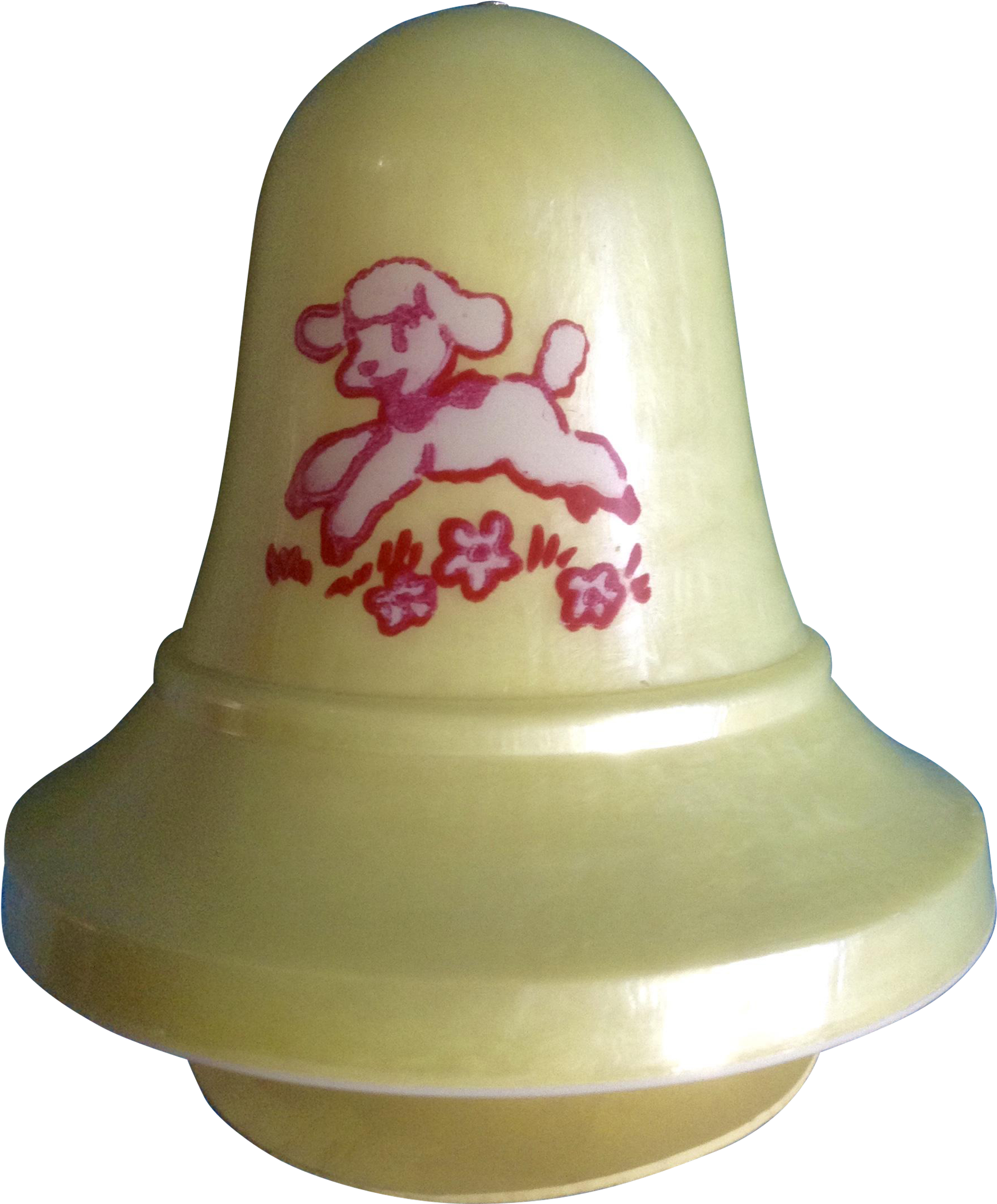 Vintage Adorable Little Lamb Yellow Baby Bell M - Bell Clipart (2048x2048), Png Download