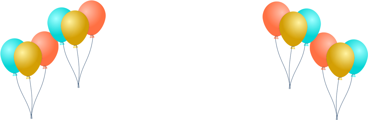 Balloons - Balloon Clipart (1296x432), Png Download