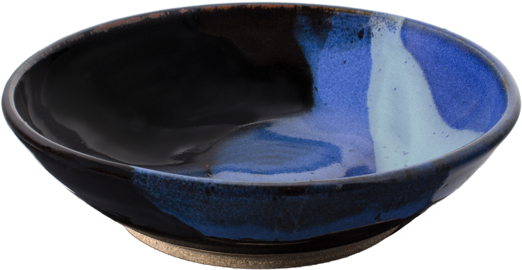 Cobalt Blue And Black Salad Bowl Side View - Ceramic Clipart (1920x1280), Png Download