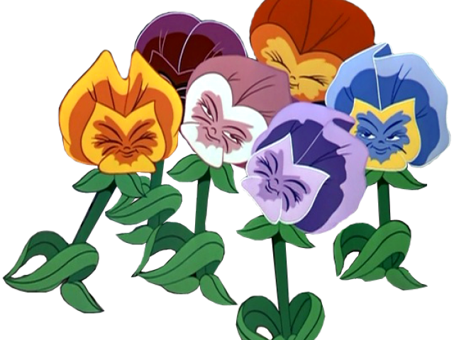 Pansy Clipart Alice In Wonderland Flower - Alice In Wonderland Characters Png Transparent Png (640x480), Png Download