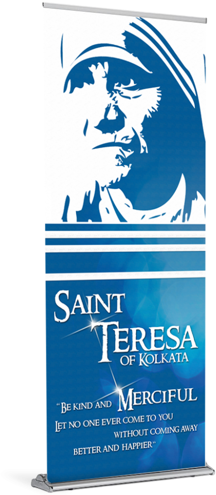 Banner Saint Teresa 2016 E Spn - Mother Teresa Banner Clipart (1024x1024), Png Download
