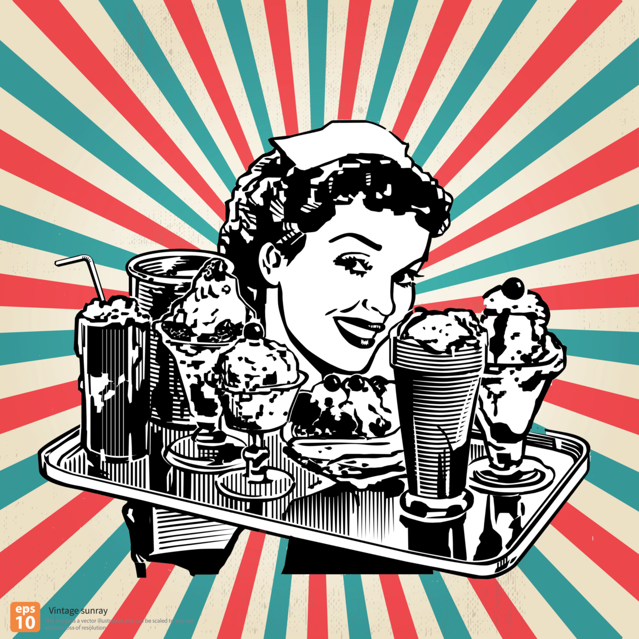 Deluxe Diner Jobs - 1950s Diner Food Clip Art - Png Download (1260x1260), Png Download